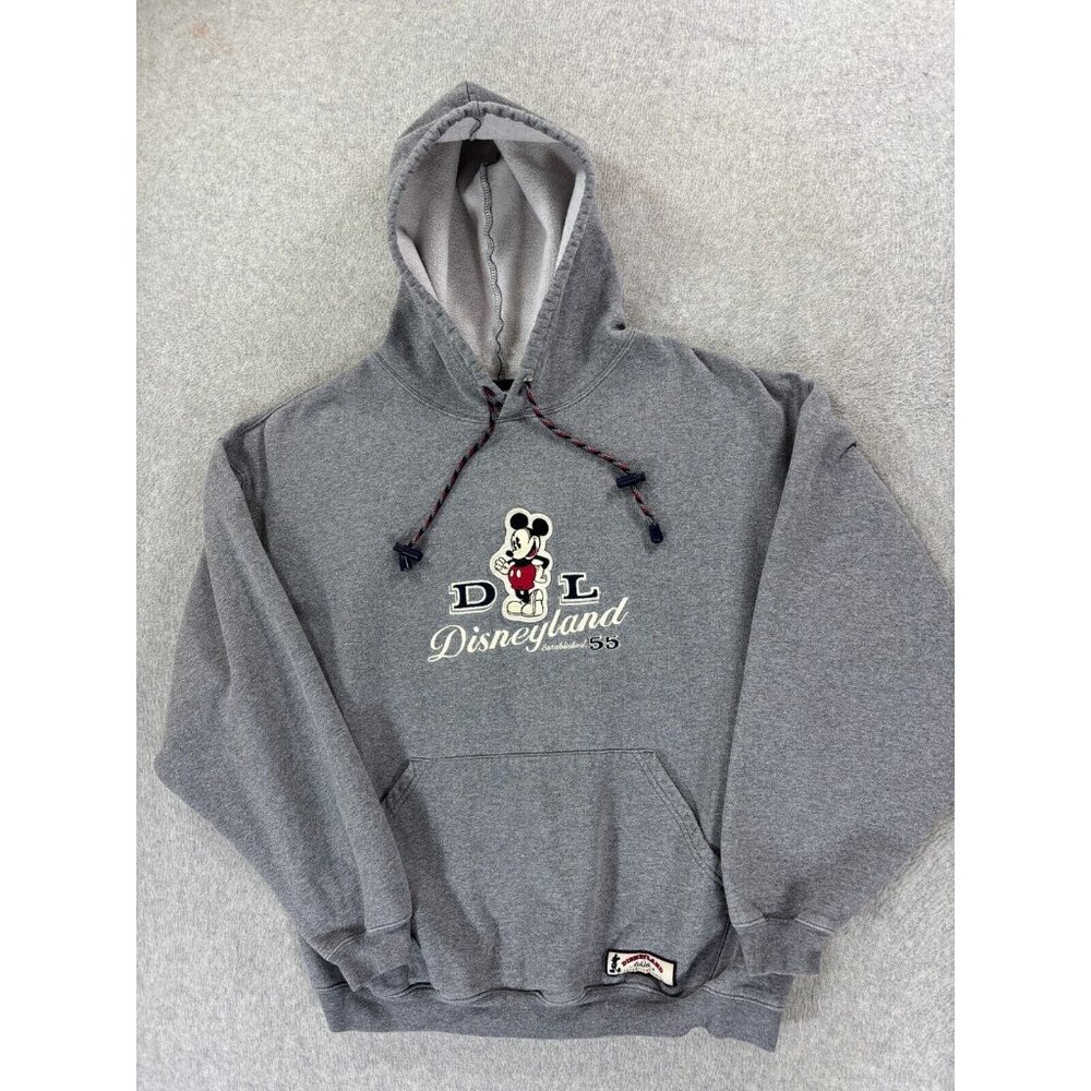 Disneyland Resort Stitched Logo‎ Hoodie Sweatshirt (Women's Medium) Gray